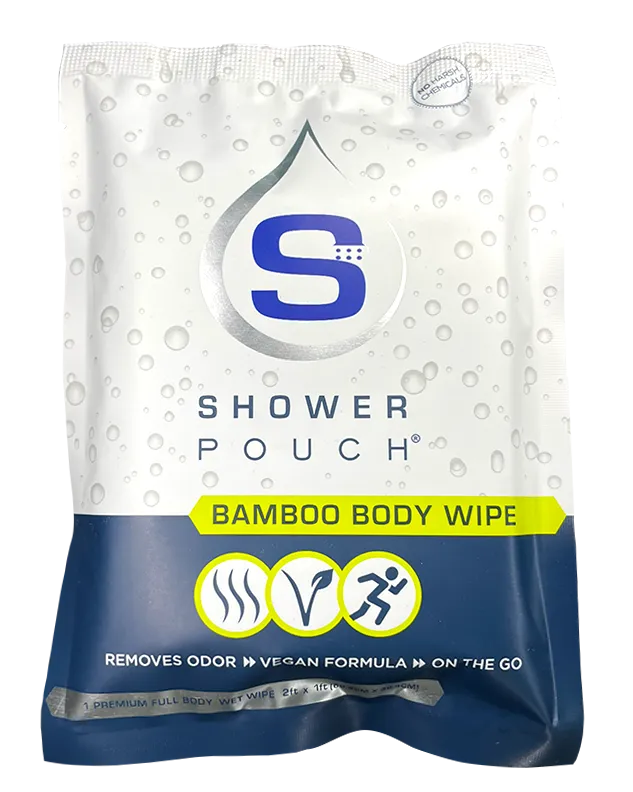 20-pack Shower Pouch XL (2' x 1') Body Wipes