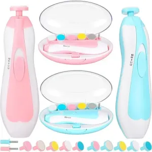 6 in 1 Baby Nail Trimmer Portable Electric Baby Manicure Pedicure Nail Clippers Infant Newborn Baby Nail Cutter with LED Light