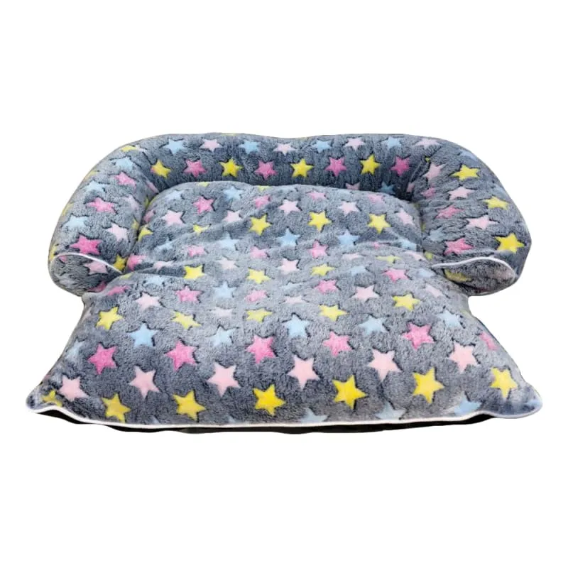 ACE PET Loving Star Grey Furry Empress Dog Bed