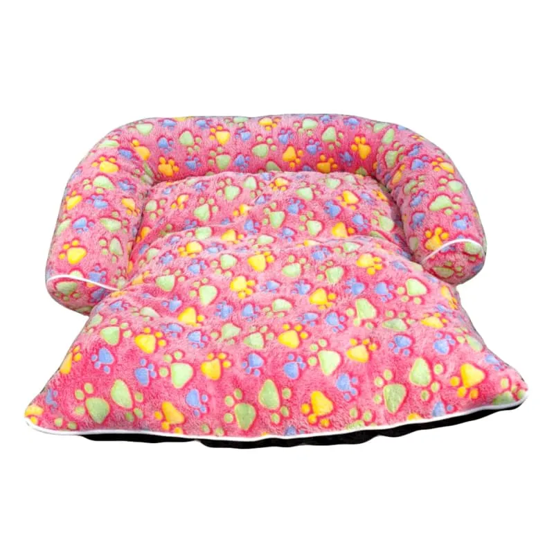 ACE PET Pinkish Paws Furry Empress Dog Bed