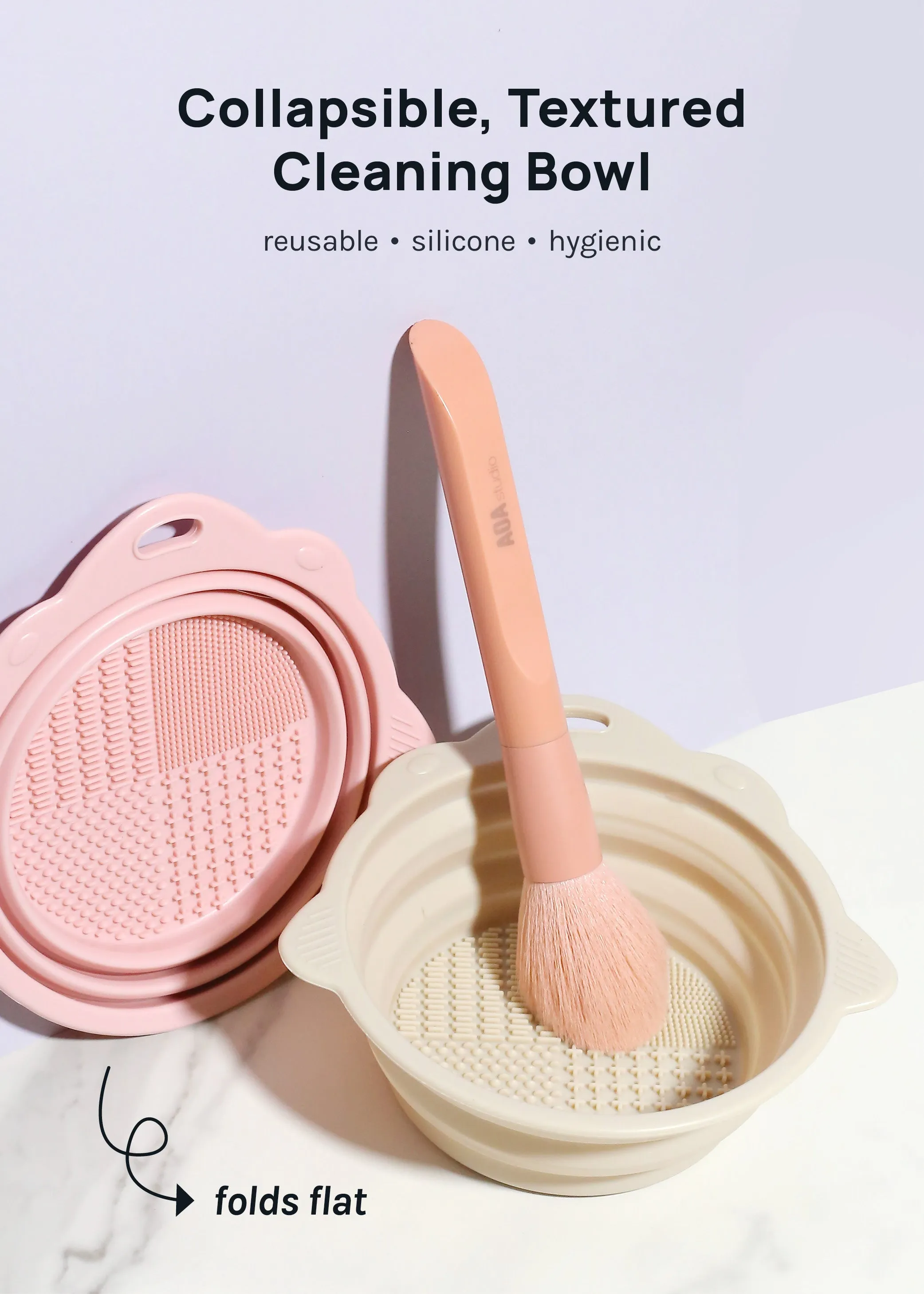 AOA Foldable Silicone Brush Cleaning Bowl