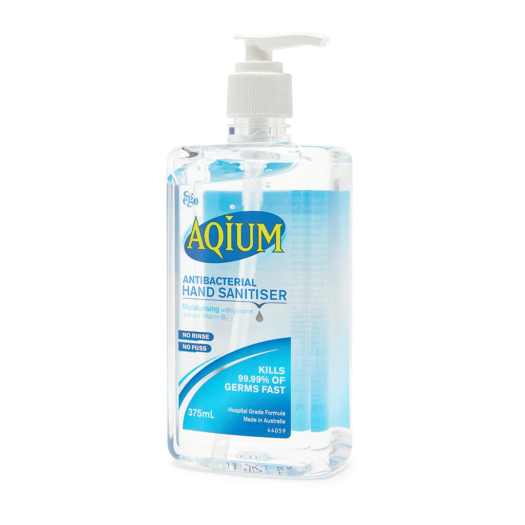 Aqium Antibacterial Gel Hand Sanitiser 375ml 40101051