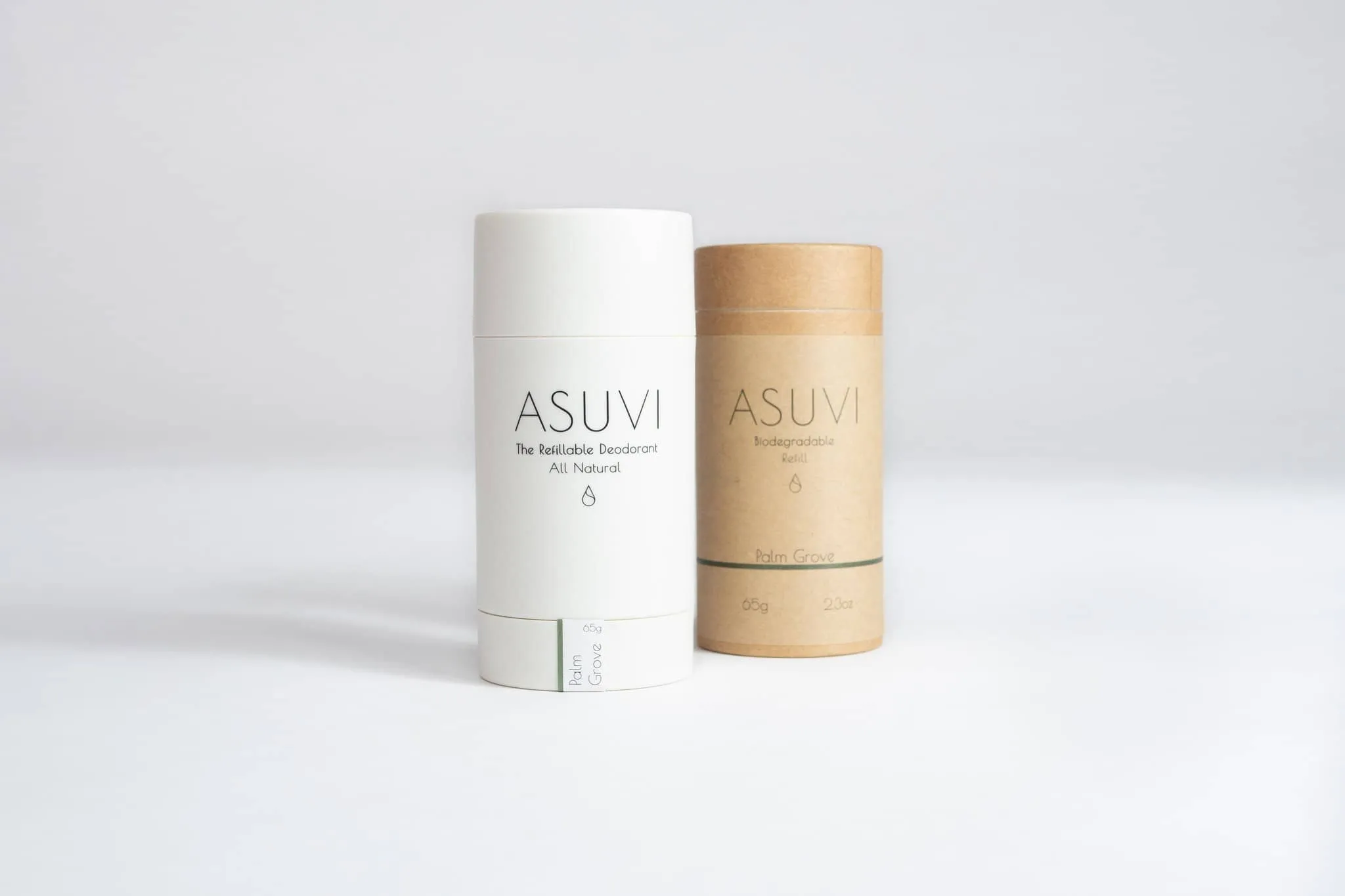 ASUVI - Deodorant Stick with Reusable Tube - Palm Grove (65g)