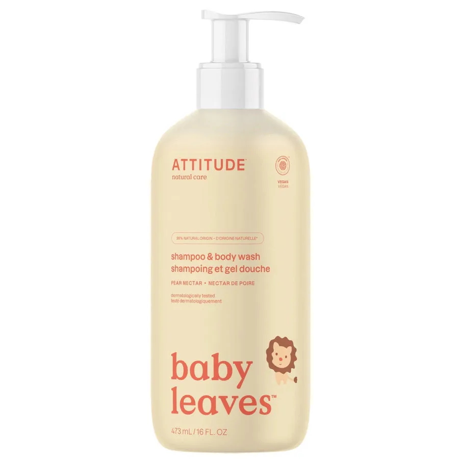 Attitude Baby Leaves 2-in-1 Shampoo & Body Wash, Pear Nectar 473ml