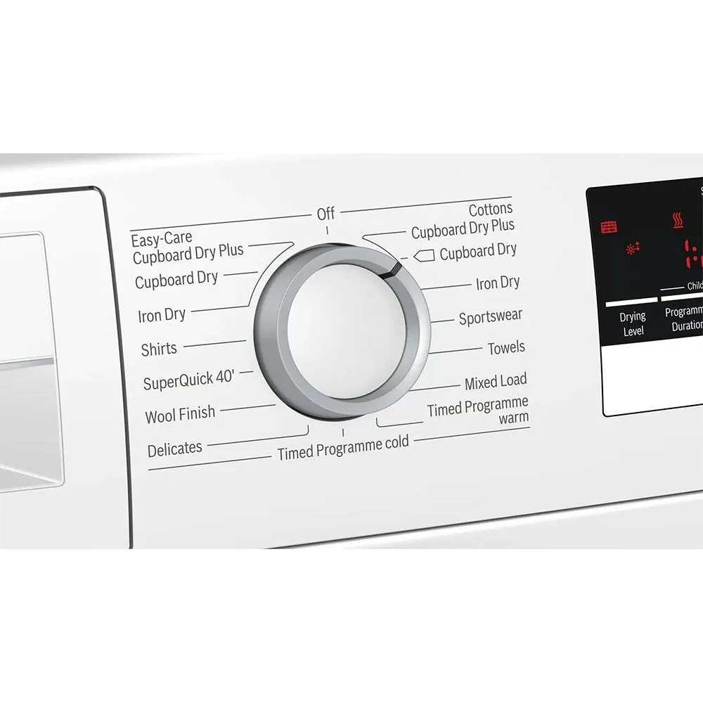 Bosch WTW85231GB 8kg Heat Pump Tumble Dryer, 59.8cm Wide- White