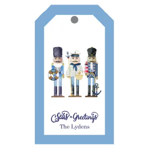 Coastal Nutcrackers Christmas Personalized Gift Tags