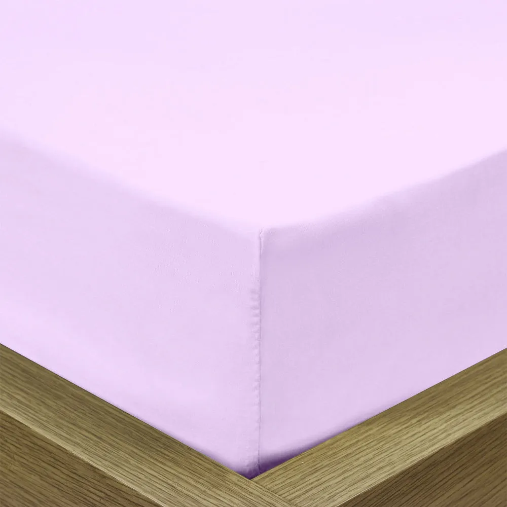 Cotton Home 1-piece Fitted Sheet Super Soft Light Purple