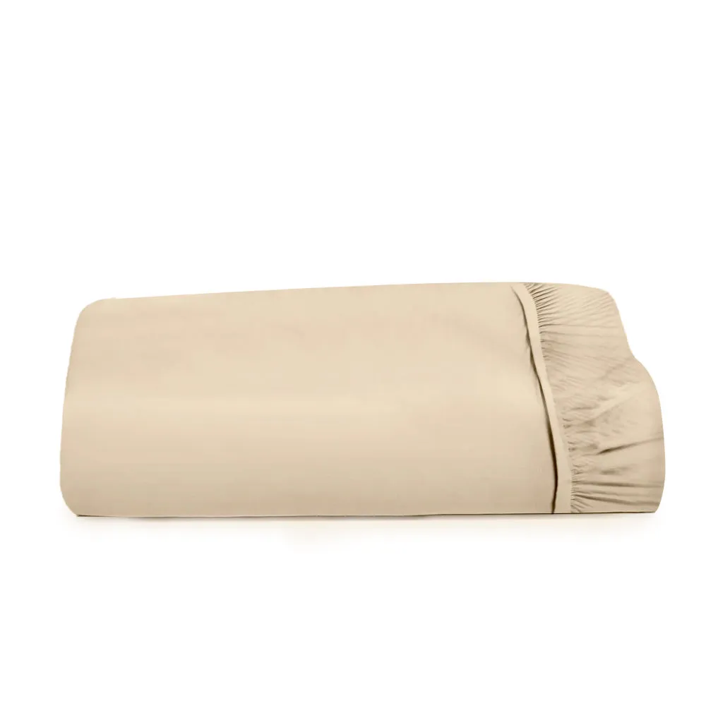 Cotton Home 1-piece Fitted Sheet Super Soft Stone Beige