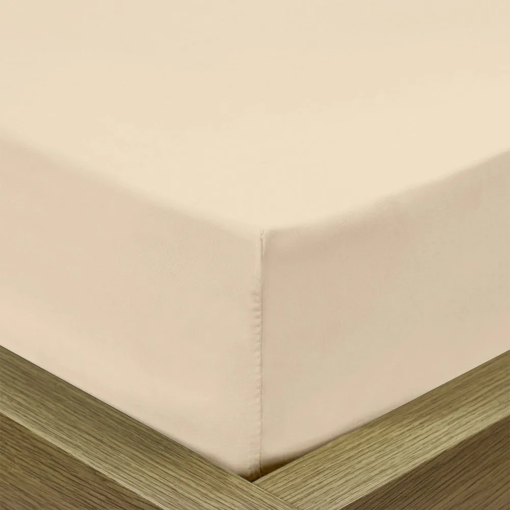 Cotton Home 1-piece Fitted Sheet Super Soft Stone Beige