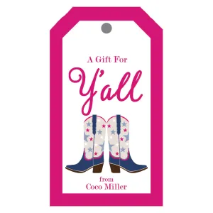 Cowboy Boots Personalized Gift Tags