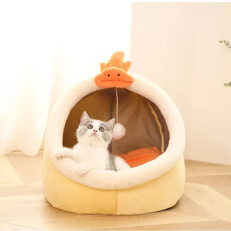 Cozy Cat Pad Bed – Soft Winter Lounger