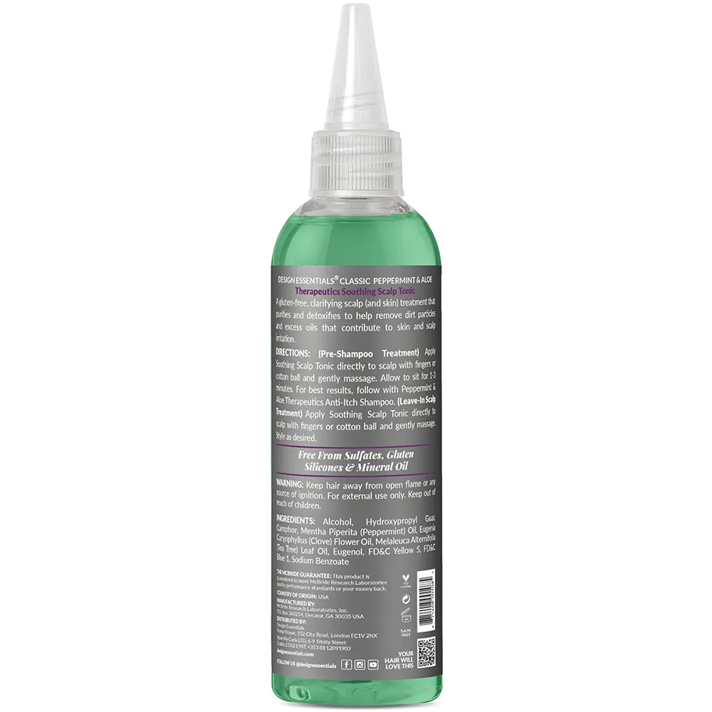 Design Essentials Peppermint & Aloe Soothing Scalp Tonic 4 oz