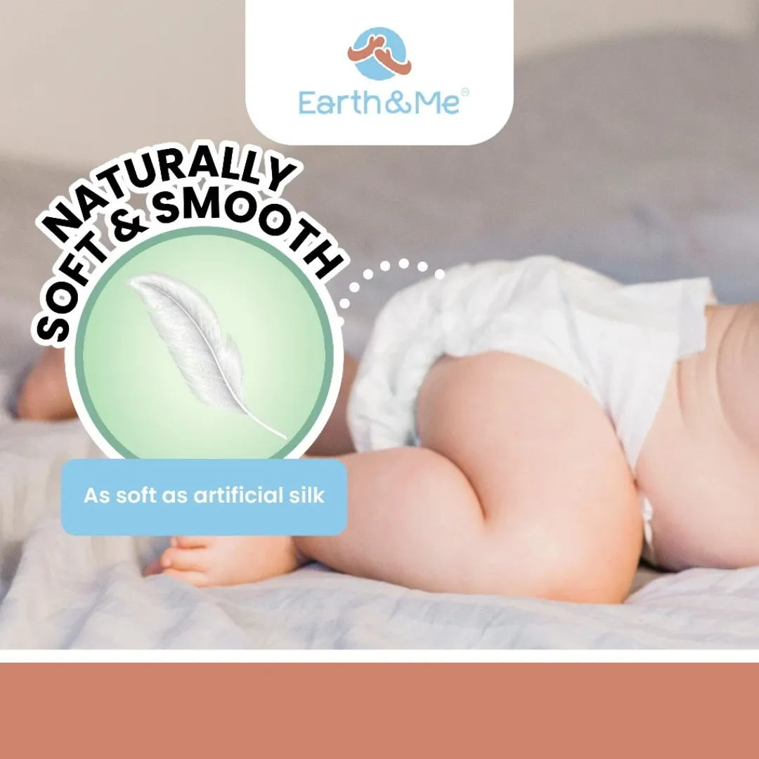 Earth & Me Biodegradable Organic Bamboo Tape Diapers