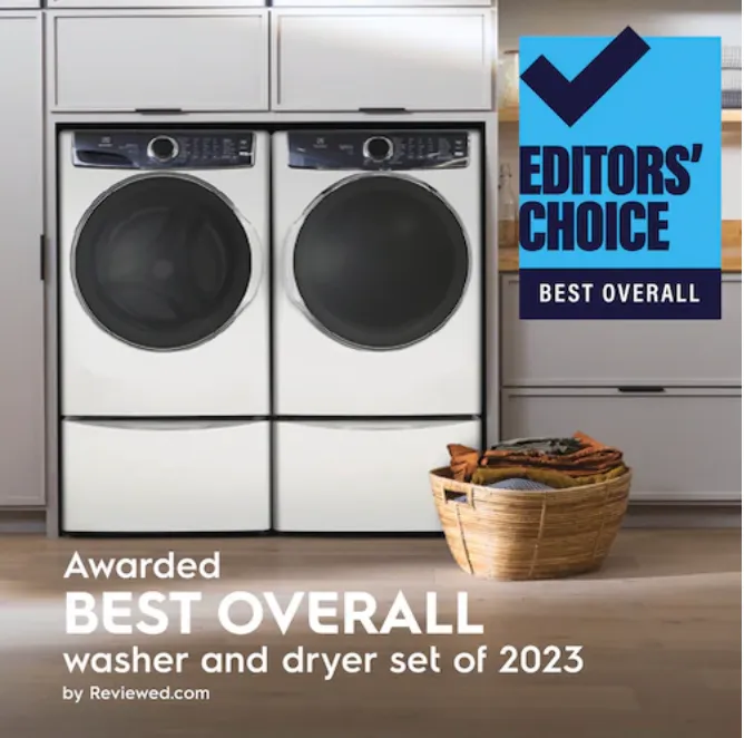 Electrolux White Front-Load Washer  & Electric Dryer (8.0 cu. ft.) - ELFW7537AW/ELFE753CAW