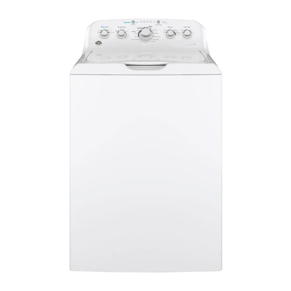 GE - 4.5 Cu. Ft. 14 Cycle Top Loading Washer - White On White