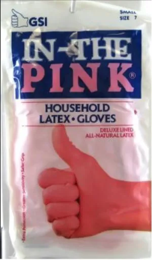 GSI - In-The Pink Deluxe Latex Gloves Small - 1 Pair