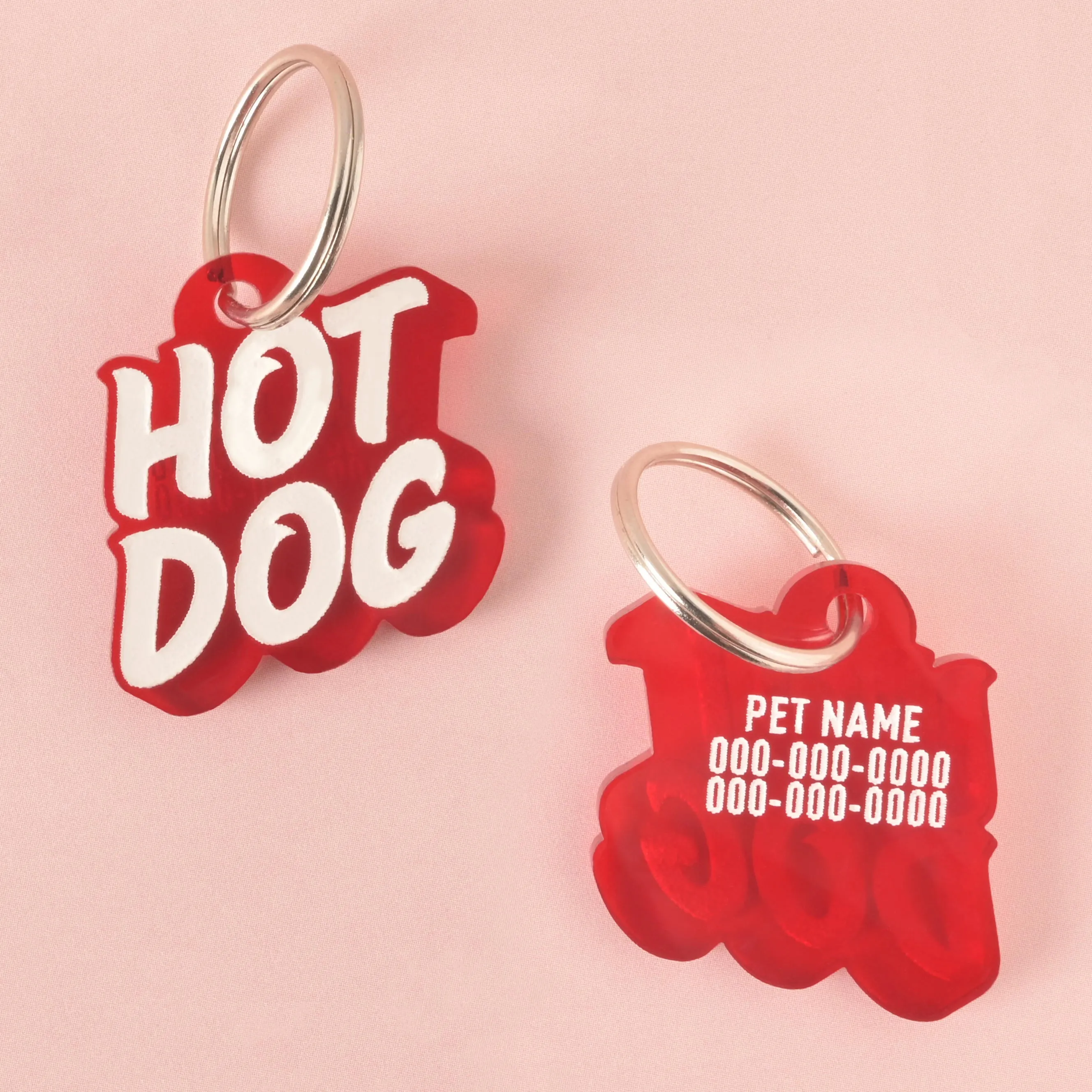 Hot Dog Personalized Pet Tag