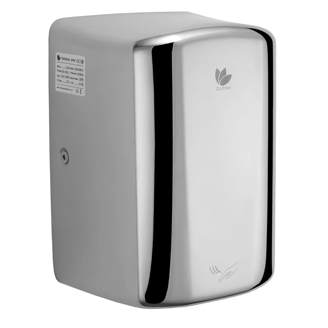 HP908 Dryflow Turboforce Junior PLUS Hand Dryer Polished Chrome