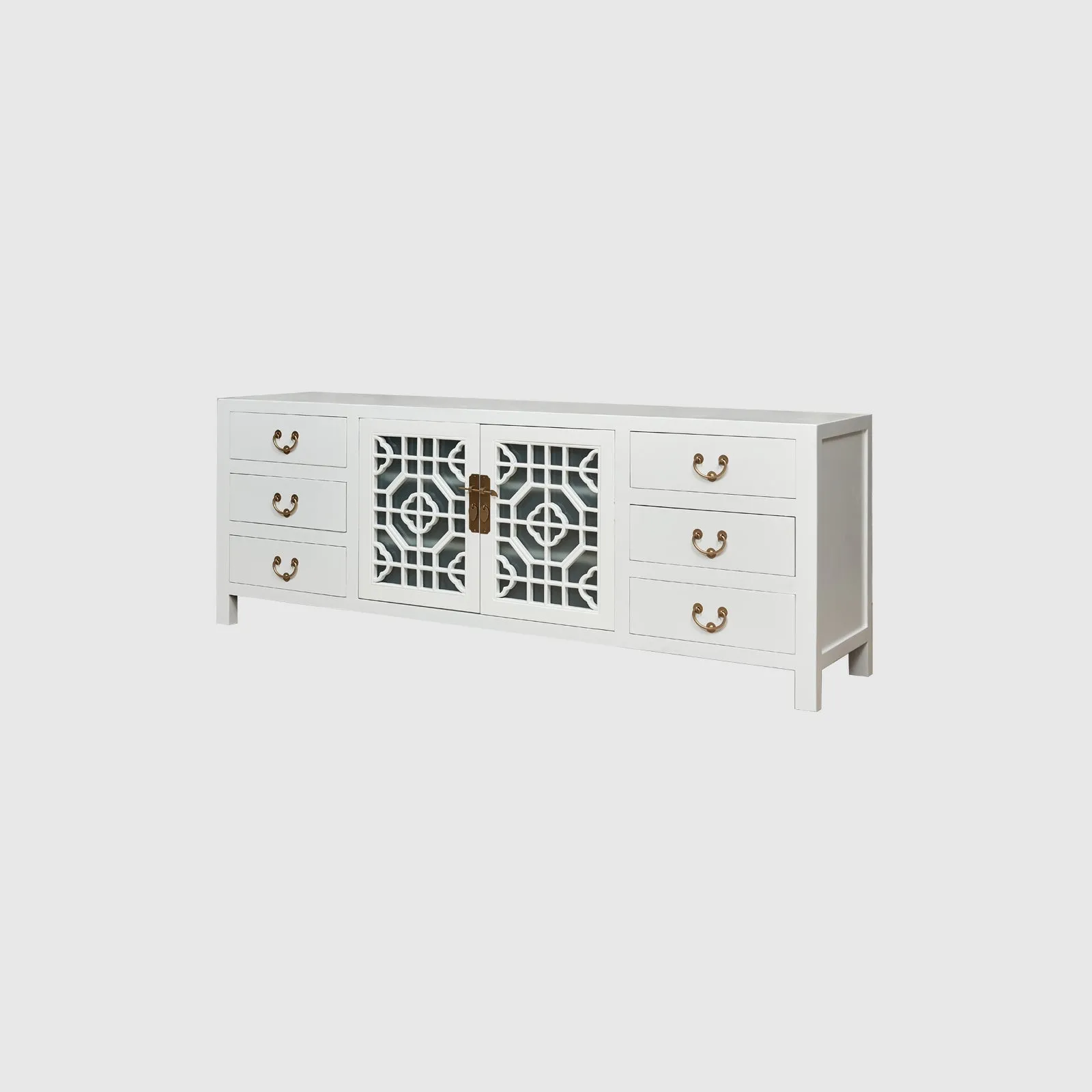 Lattice TV Console - 6 Drawers