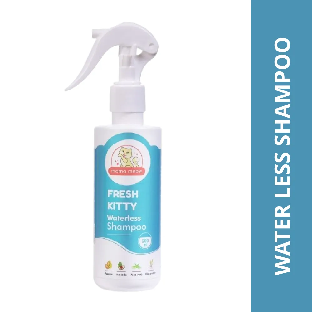 Mama Meow Fresh Kitty Waterless Shampoo for Cats