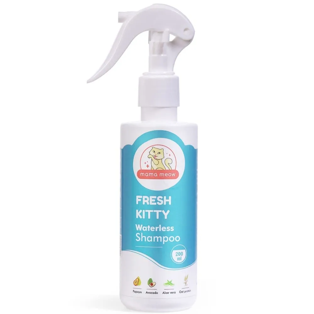 Mama Meow Fresh Kitty Waterless Shampoo for Cats