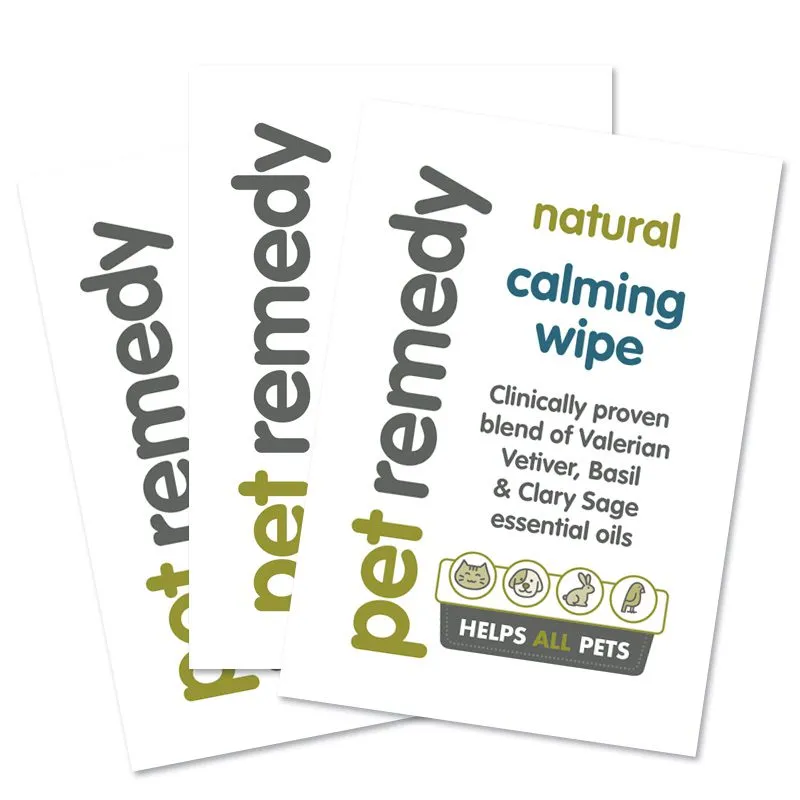 Pet Remedy Natural Calming Wipes Sachets