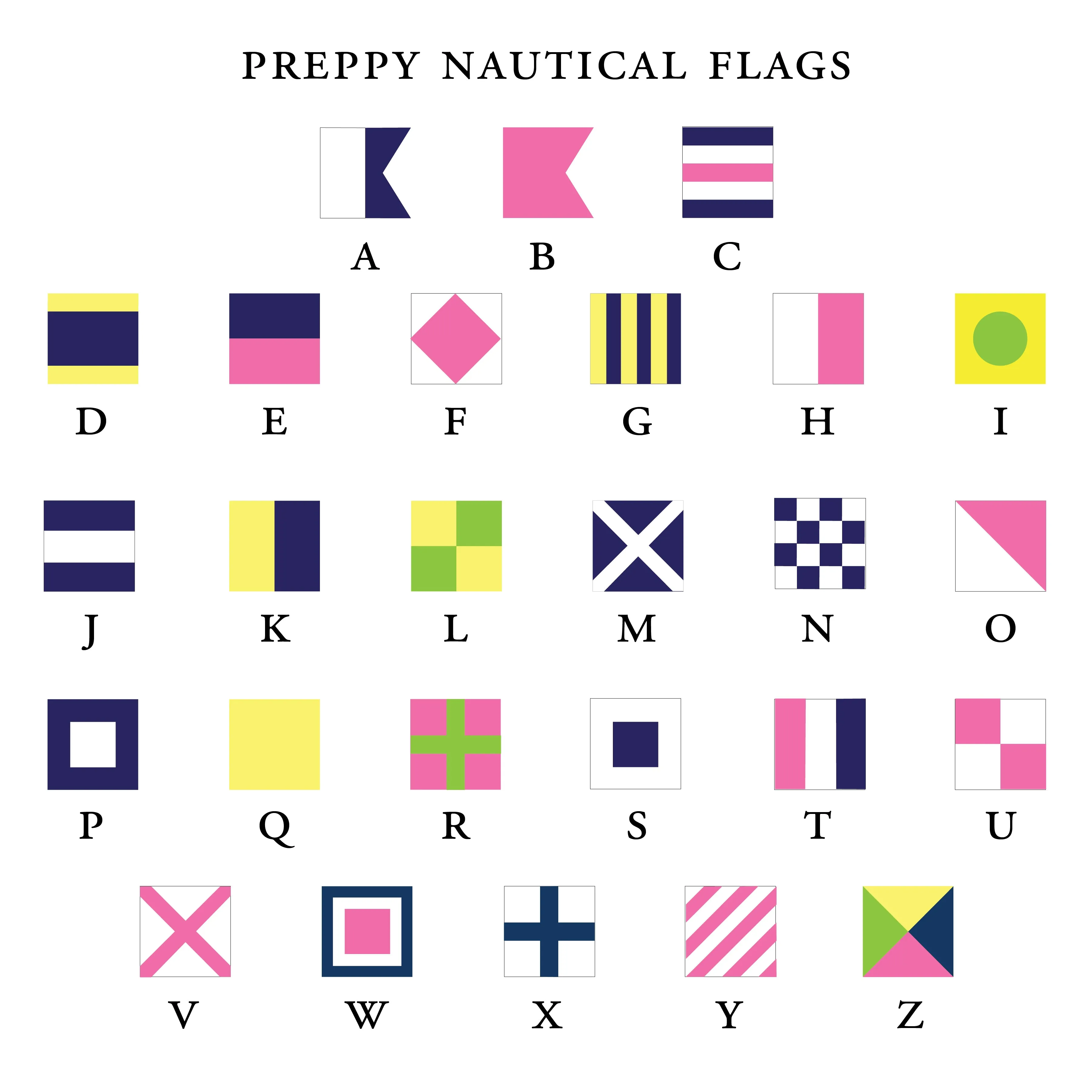 Preppy Nautical Flags