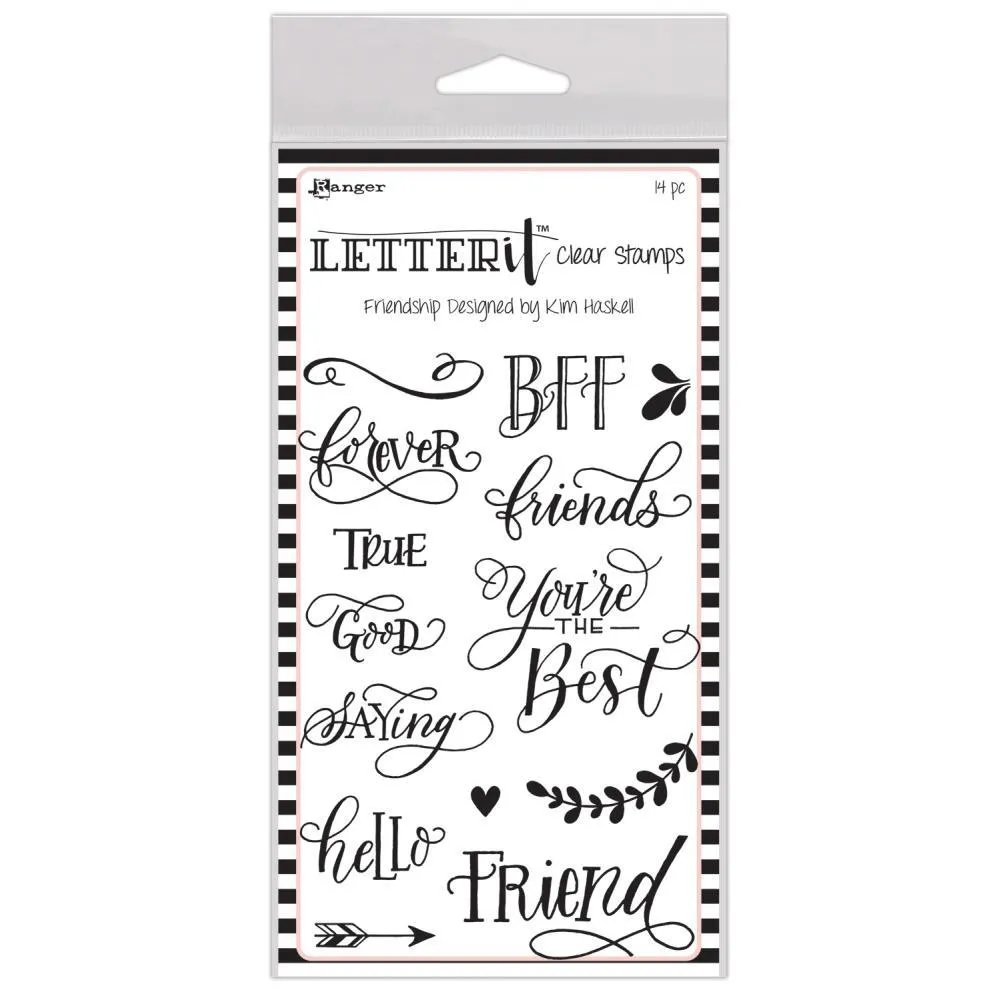 Ranger Letter It Clear Stamp Set 4 inch X6 inch - Friendship*