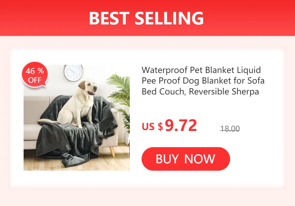 Reversible Waterproof Pet Blanket for Furniture Protection