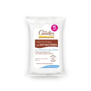 Roge Cavailles Intime Lingettes Avec Antibacterien  15 Lingettes