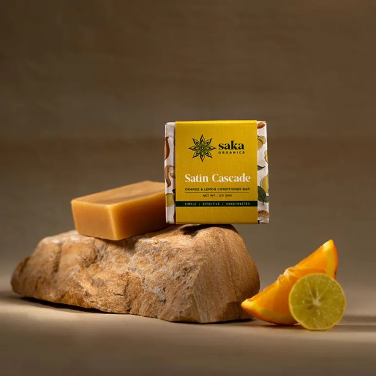 Satin Cascade | Handmade Orange & Lemon Conditioner Bar (120gm)