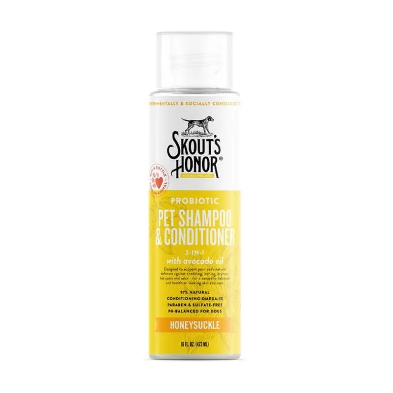 Skouts Probiotic Shampoo Conditioner - Honeysuckle 16oz