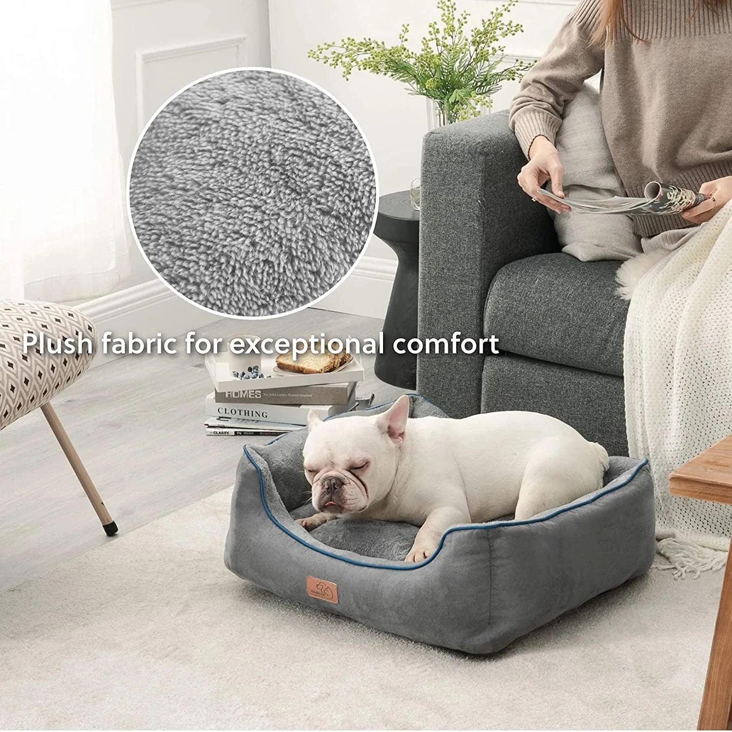 Small Dog/Cat Bed: Washable, Anti-Slip, 20"