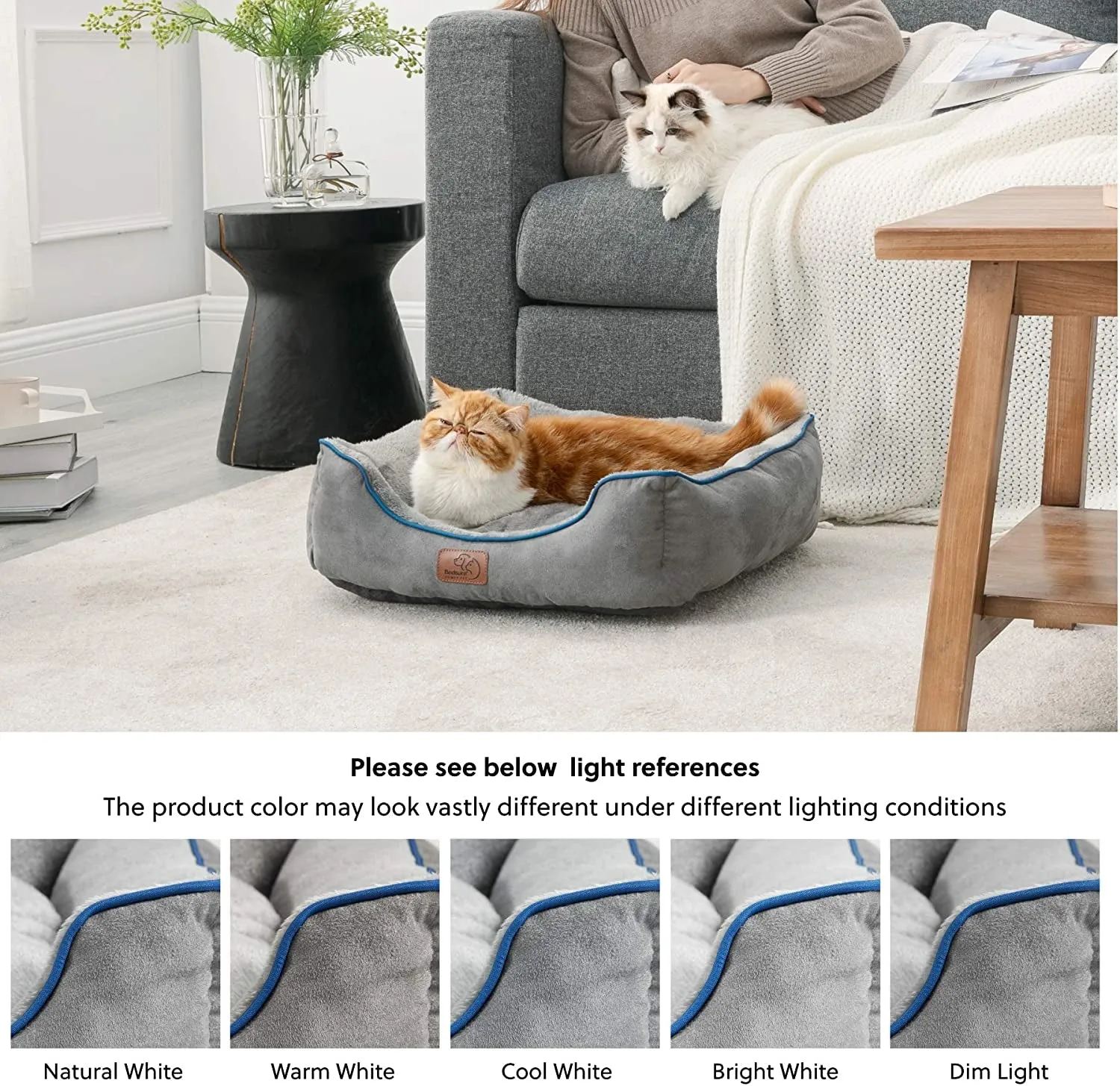 Small Dog/Cat Bed: Washable, Anti-Slip, 20"