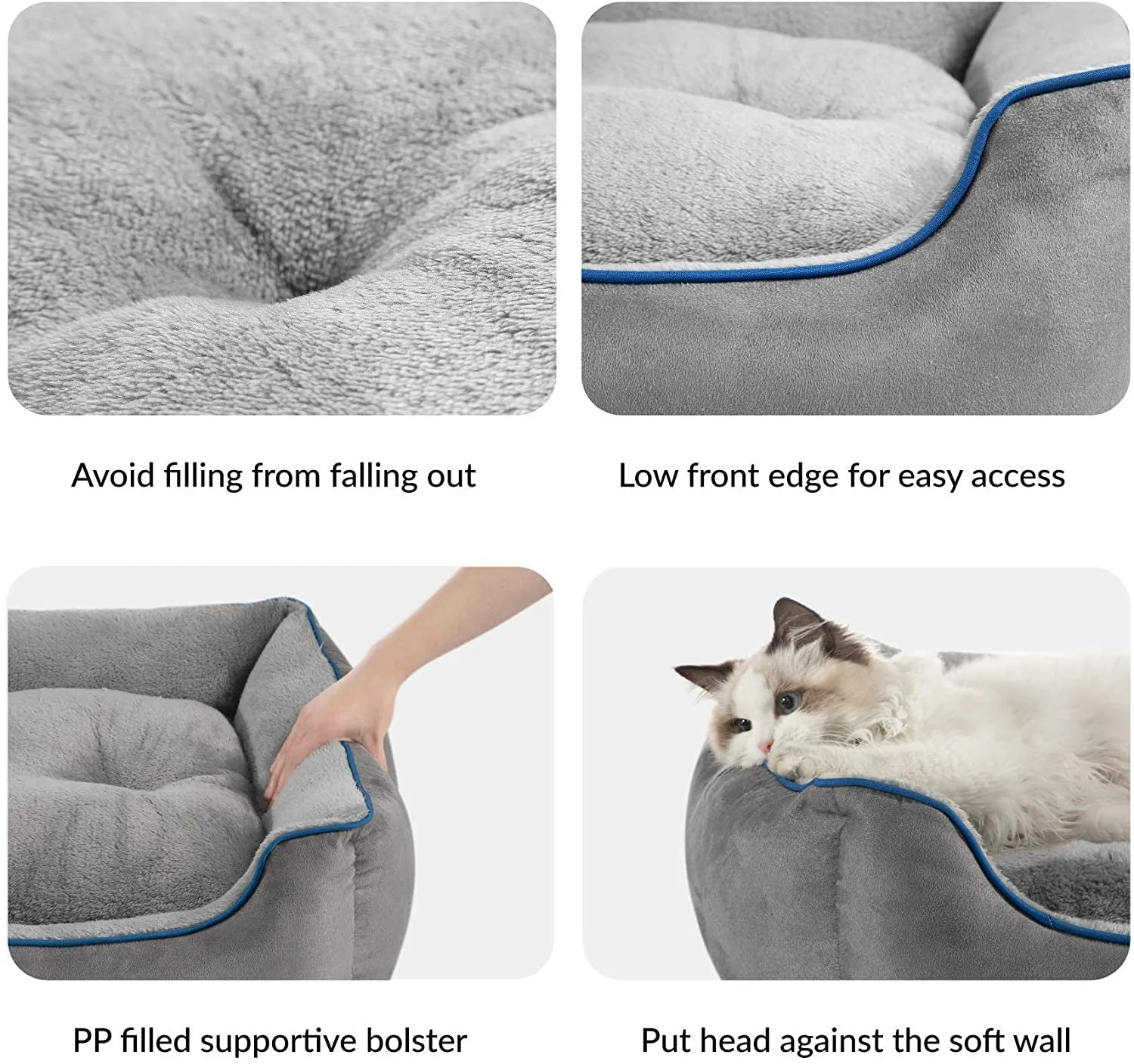 Small Dog/Cat Bed: Washable, Anti-Slip, 20"