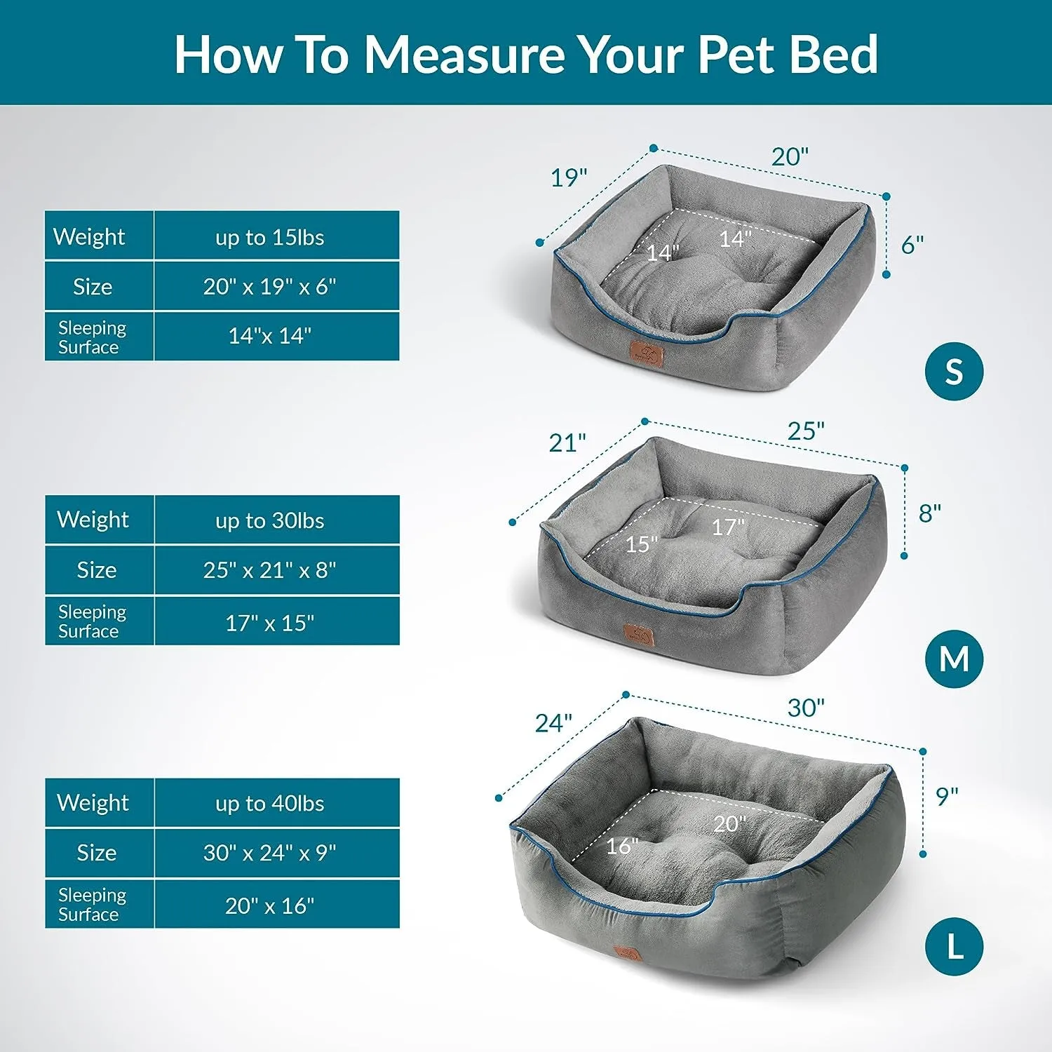 Small Dog/Cat Bed: Washable, Anti-Slip, 20"