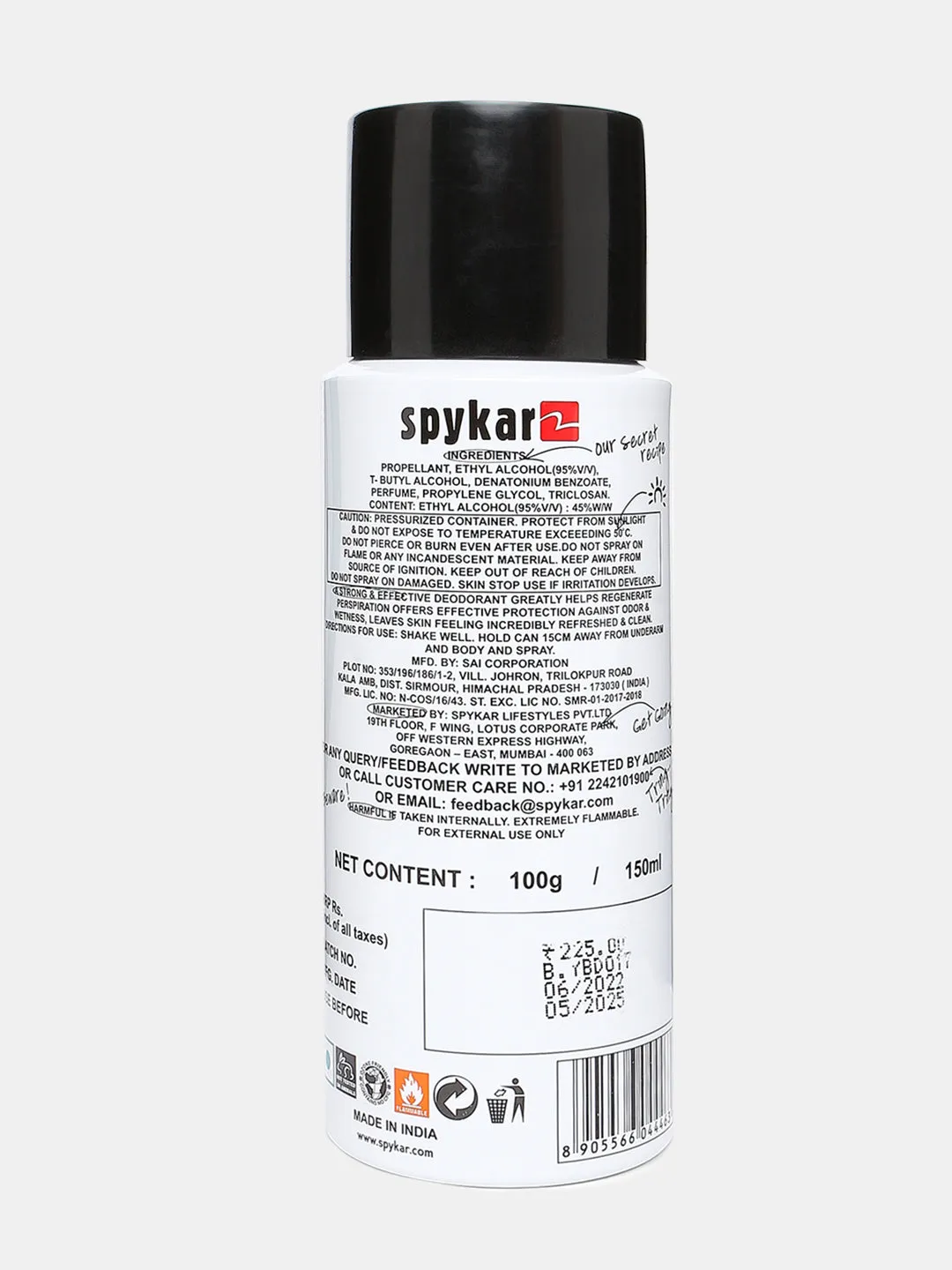 Spykar Black & White Forever All Long Day Deo Spray - Pack Of 2