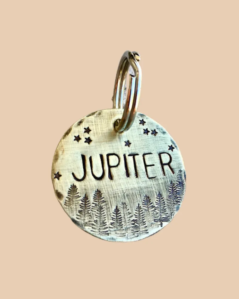 Starry Forest Custom Dog ID Tag (Custom/Drop-Ship) (Made in the USA)