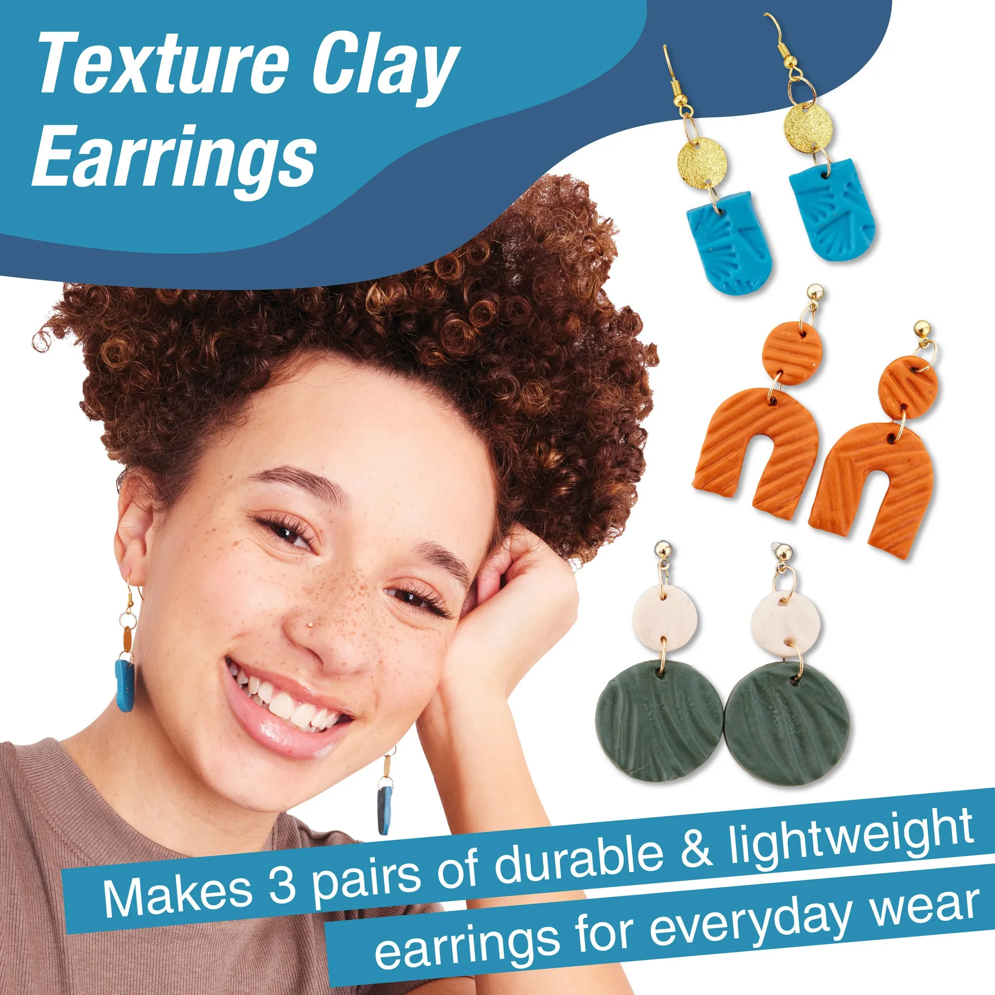 Texture Clay Earrings - #770423