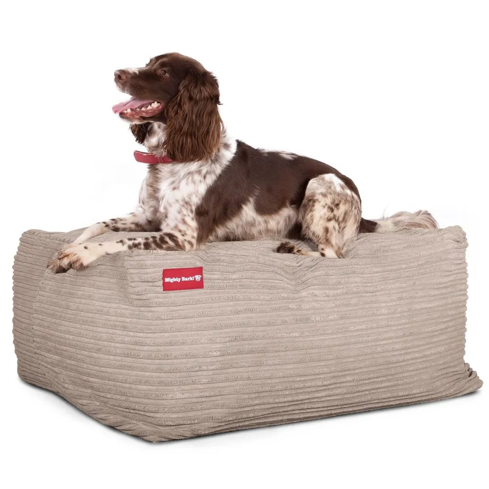 The Crash Pad Memory Foam Dog Bed - Cord Mink