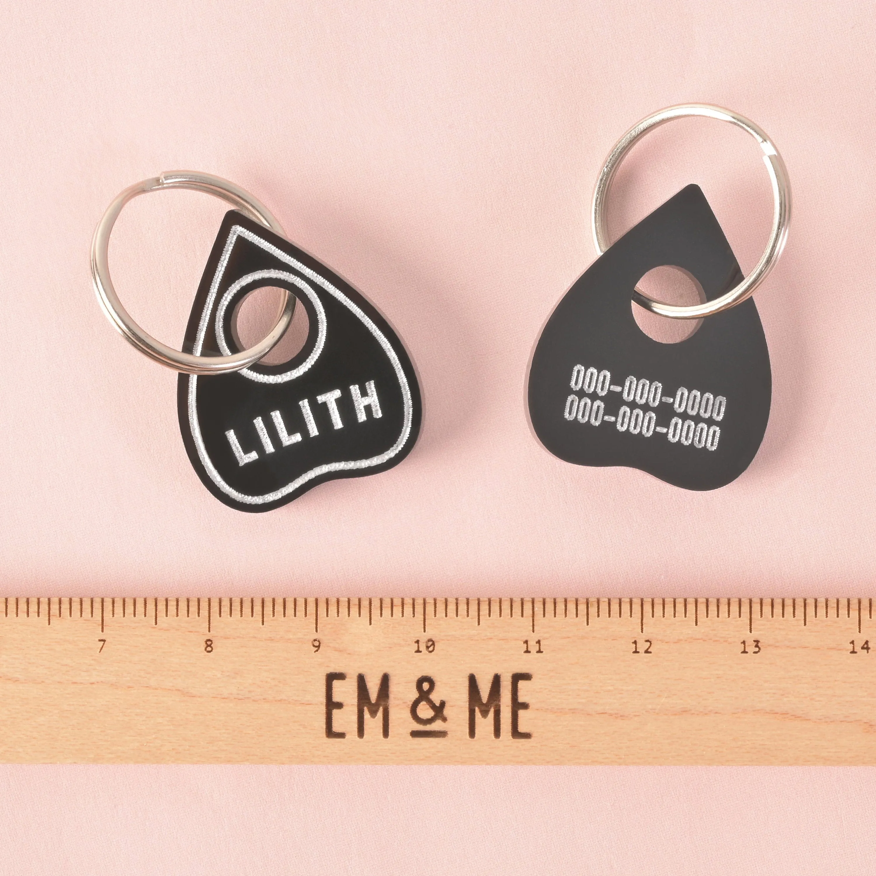 Tiny Tags, Ouija Planchette Personalized Pet tag