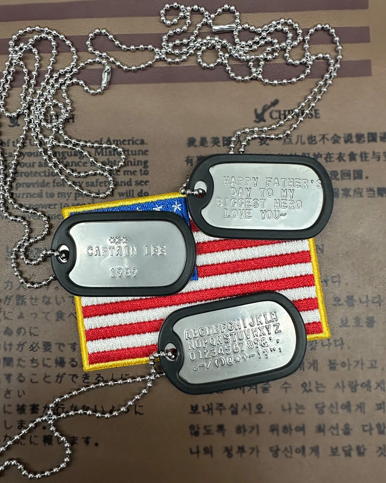 TOP GUN® CUSTOMIZABLE MILITARY DOG TAG NECKLACE