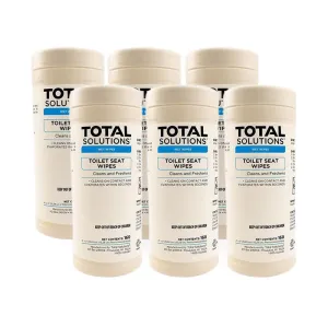 Total Solutions™ Toilet Seat Wipes (6" x 6" | 160 Wipe Canisters) - Case of 6