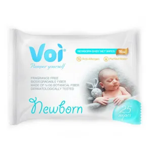 Voi Newborn Baby Wet Wipes Botanical Fibre 25pcs