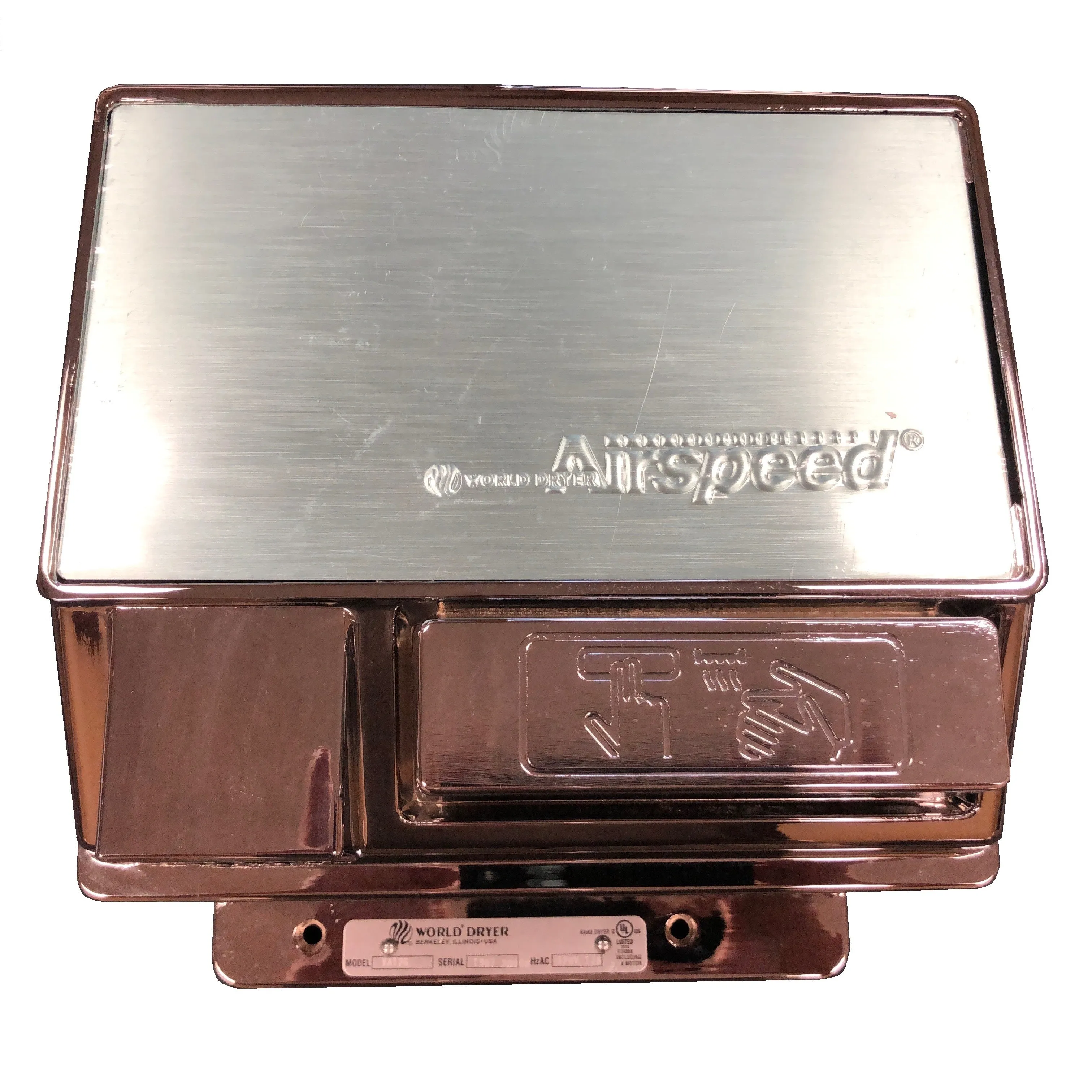 WORLD DRYER® WA246-001 (208V-240V) AirSpeed™ Hand Dryer **DISCONTINUED** No Longer Available - Please see AD90-SS as Replacement