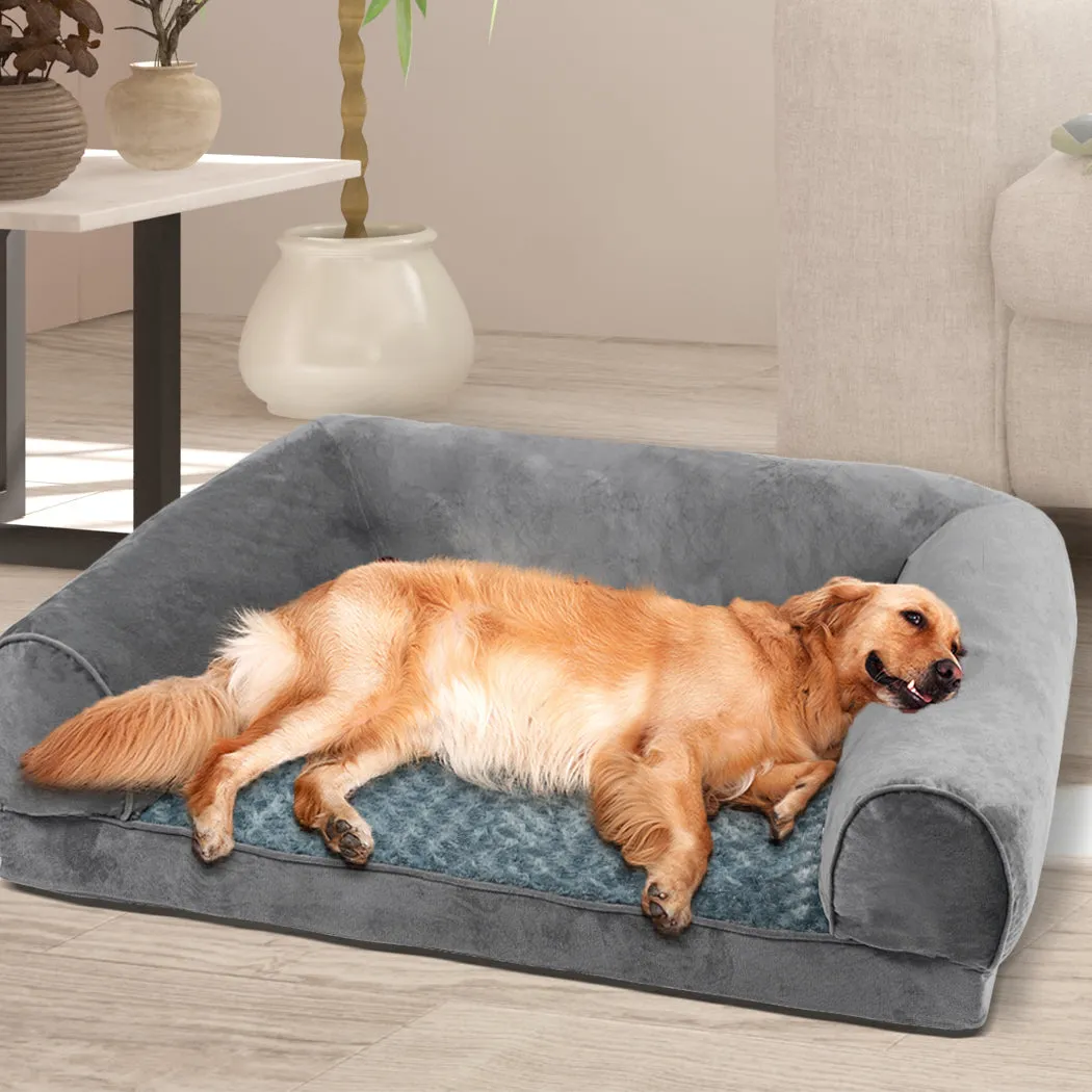 XXLarge Dog Beds Pet Sofa Bedding Soft Warm - Grey