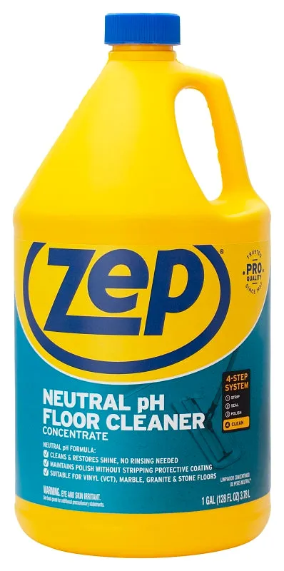 Zep ZUNEUT128 Floor Cleaner, 1 gal Bottle, Liquid, Pleasant, Green :EA: QUANTITY: 1